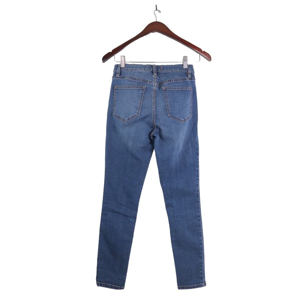 Free People Size 26 High-Rise Skinny Jeans Stretch Medium Wash Blue - Picture 5 of 9
